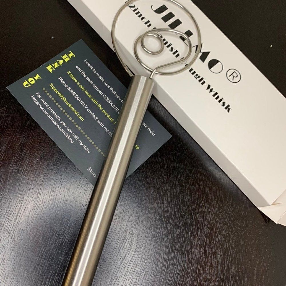 Danish Dough Whisk, 12 inch Stainless Steel Bread